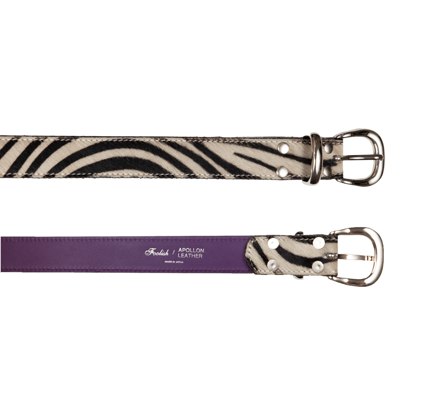 Image of 30mm Zebra Leather Belt