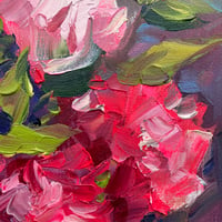 Image 3 of Pink Peony — Original Oil Painting