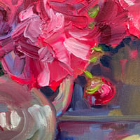 Image 4 of Pink Peony — Original Oil Painting