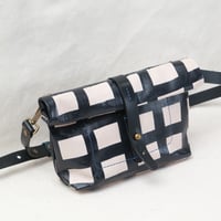 Image 2 of Grid Soft Fanny in black