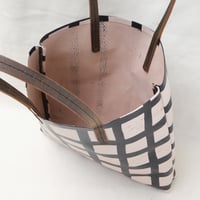 Image 6 of Grid Soft Tote black and brown