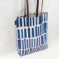 Image 2 of Paint Soft Tote blue and vintage brown
