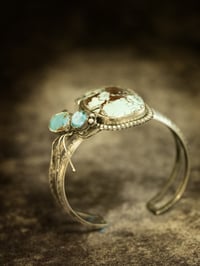 Image 1 of Turquoise Spider Cuff/Brooch