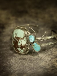 Image 2 of Turquoise Spider Cuff/Brooch