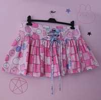 Image 1 of Pink Bunnies Corset Mini Ruffled Skirt (UK16)