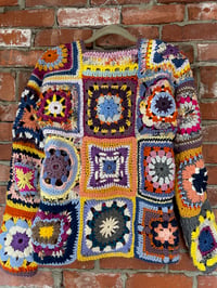 Image 2 of 036 - Medium - Granny Square Blue Orange