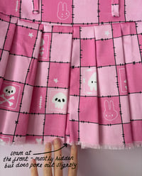 Image 2 of Pink Check Pleated Skirt (UK12) -discounted, small flaws.