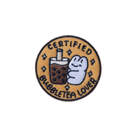 Image 1 of certified bubbletea lover pin