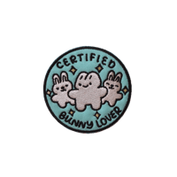 Image 1 of certified bunny lover pin