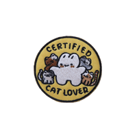 Image 1 of certified cat lover pin
