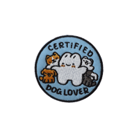 Image 1 of certified dog lover pin
