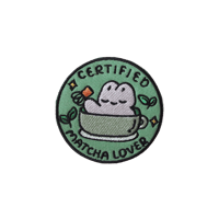 Image 1 of certified matcha lover pin