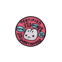 Image 1 of certified overthinker pin