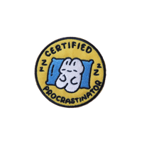 Image 1 of certified procrastinator pin