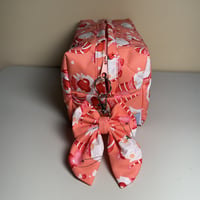 Image 2 of Gnome Mail | Quilted Zipper Pouch with Bow | Handmade Cotton C...