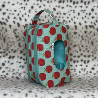 Image 3 of Apples | Handmade Quilted Wipes & Diapers Bag | Baby Essentials Organizer