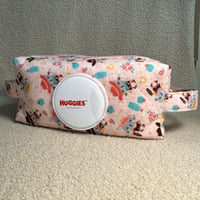 Image 2 of Kitty Cowgirl | Handmade Quilted Wipes & Diapers Bag | Baby Essentials Organizer