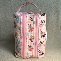 Image 3 of Kitty Cowgirl | Handmade Quilted Wipes & Diapers Bag | Baby Essentials Organizer
