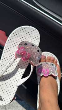Image 1 of Pink dot sandals 