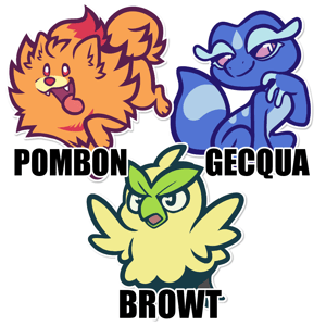 Pokemon gen 10 starters stickers