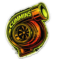 Cummins Turbo – Premium Outdoor Vinyl Sticker (4")