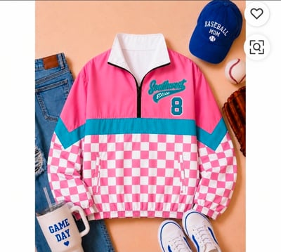 Image of Southwest Elite Pink/Turquoise Windbreaker