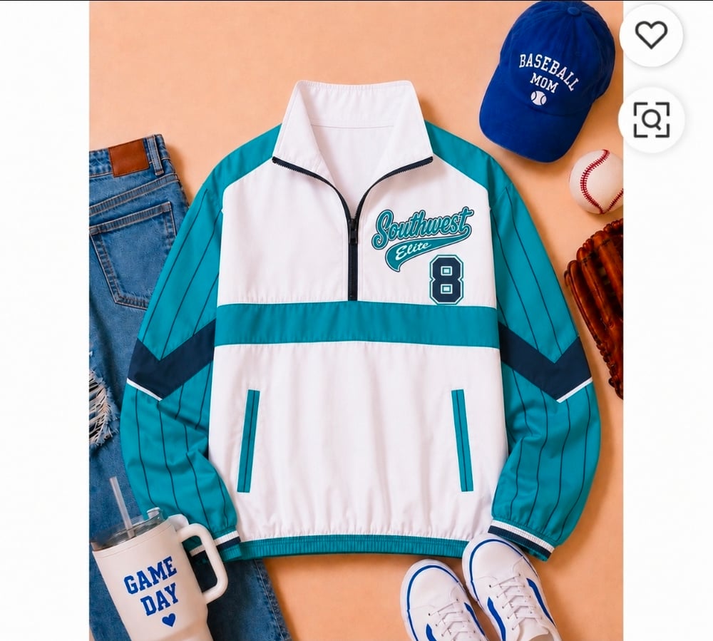 Image of Southwest Elite Turquoise/White Windbreaker