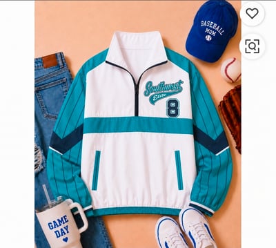 Image of Southwest Elite Turquoise/White Windbreaker