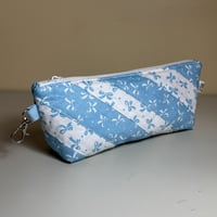 Image 1 of Blue Bows Quilted Pencil Case