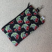 Image 3 of Cherries Quilted Zipper Pouch | iPhone Case