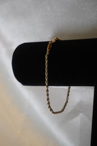 Image 2 of Rope Bracelet 14k Gold Plated 