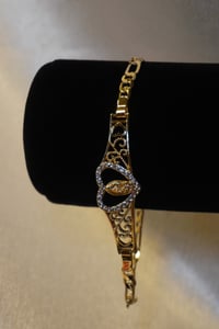 Image 2 of Virgin Mary Heart Bracelet 14k Gold Plated 
