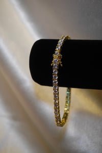 Image 2 of Tennis Bracelet 14k Gold Plated 