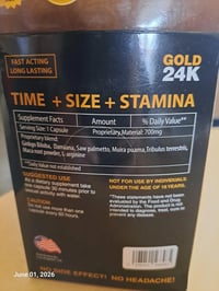 Image 4 of Magnum 24K Male Enhancement Gold capsules 24 Free Gift 100% Natural Herbal Extract AUTHENTIC