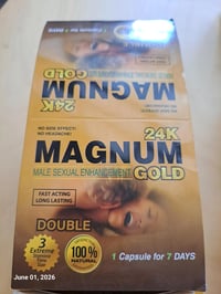 Image 5 of Magnum 24K Male Enhancement Gold capsules 24 Free Gift 100% Natural Herbal Extract AUTHENTIC