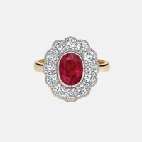 Image 1 of D Heirloom Ruby Ring