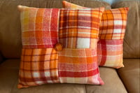 Image 1 of Sunset Wool Button Cushions