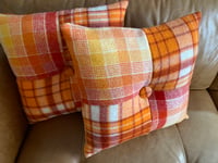 Image 2 of Sunset Wool Button Cushions