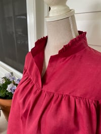 Image 1 of The Claudia Cranberry Linen Top