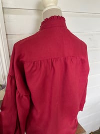 Image 3 of The Claudia Cranberry Linen Top
