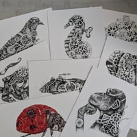EIGHT Steampunk Art Prints