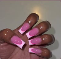 pink Gel French tip 