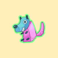 Wobbly Dog Sticker