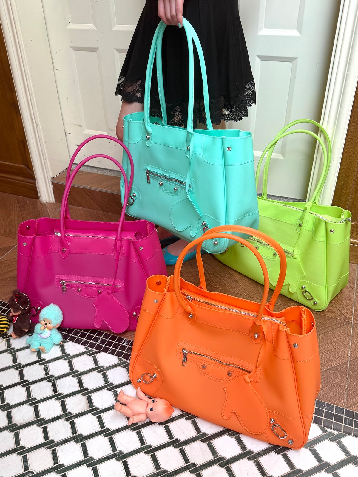 Four-color jelly bag | nit alcove