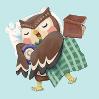 [Mini Print 5"x5"] Sleeping Owl