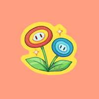 Fire and Ice Sticker