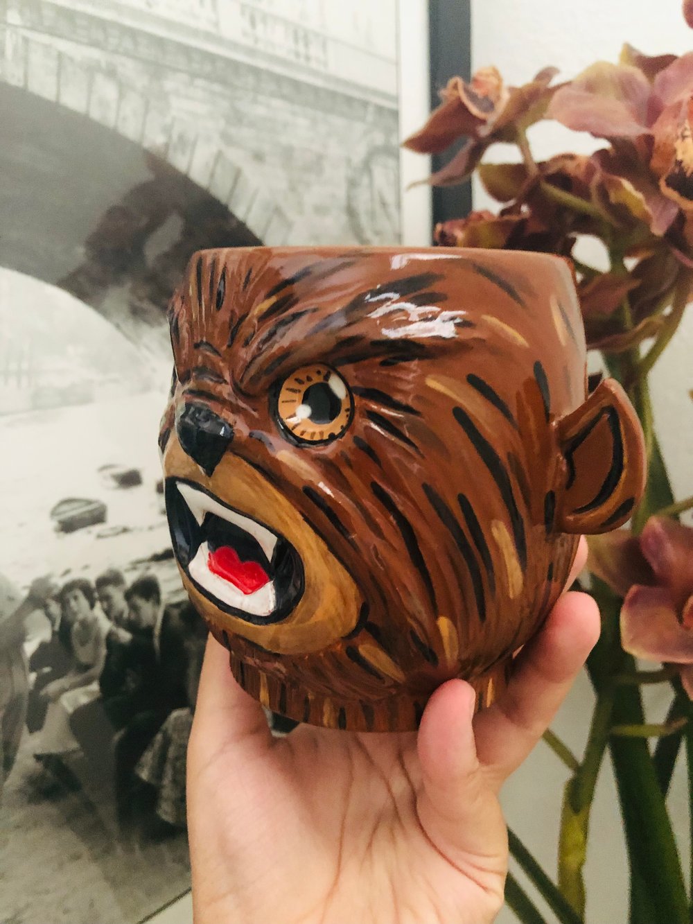 Image of Lovelightthrift-Creature mug and  Wolfman mug