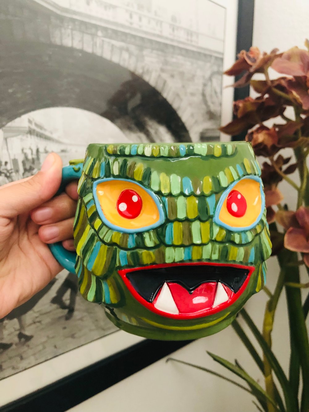 Image of Lovelightthrift-Creature mug and  Wolfman mug