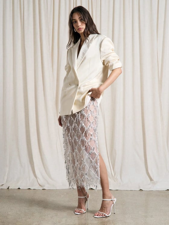 Image of Beaded Maxi Skirt