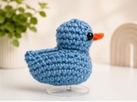 Image 2 of Blue Crochet Duck Plush